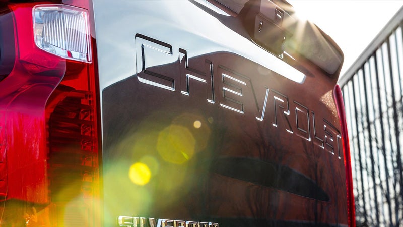 Front view of the 2020 Chevrolet Silverado HD on a mountain