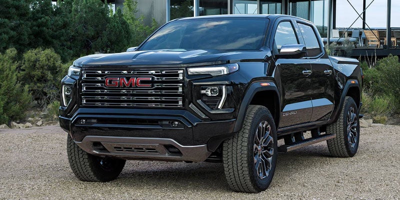 GMC Canyon midsize truck in a scenic outdoor setting